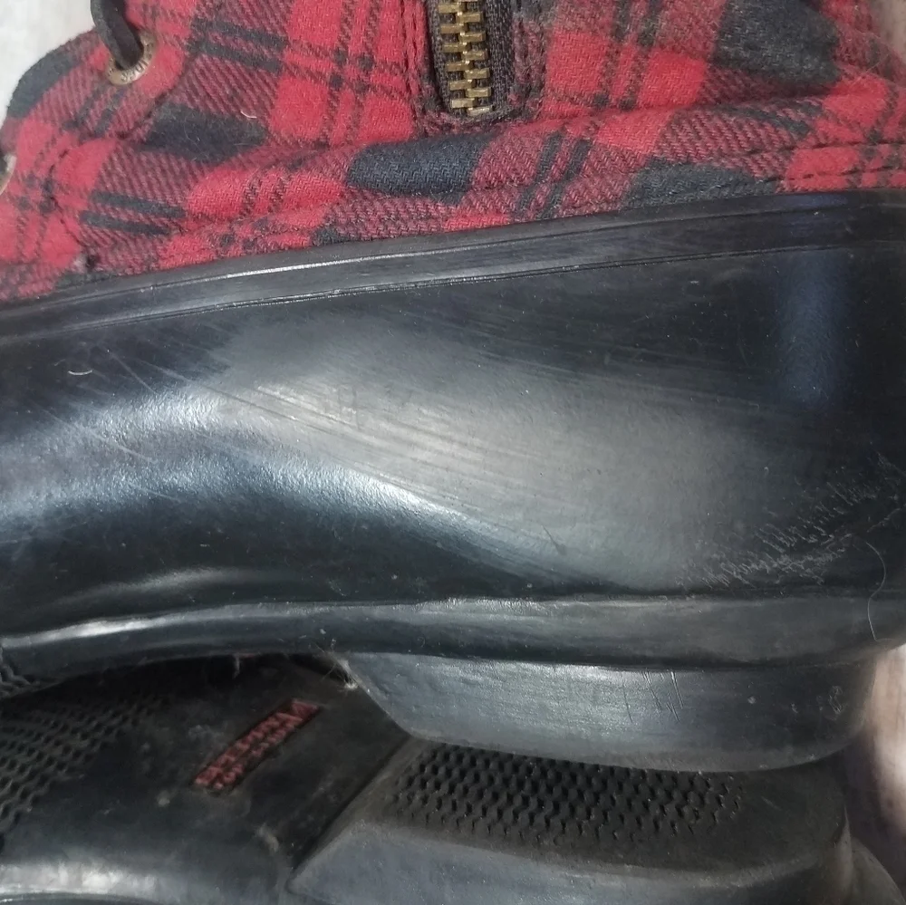 Sperry Red Black Plaud Waterproof Duck Boots Size 8